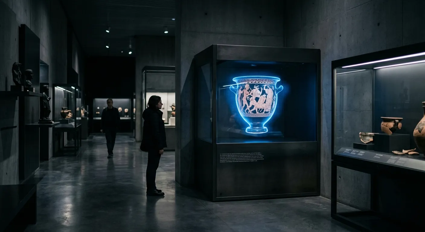 Holograma patrimonial en museo